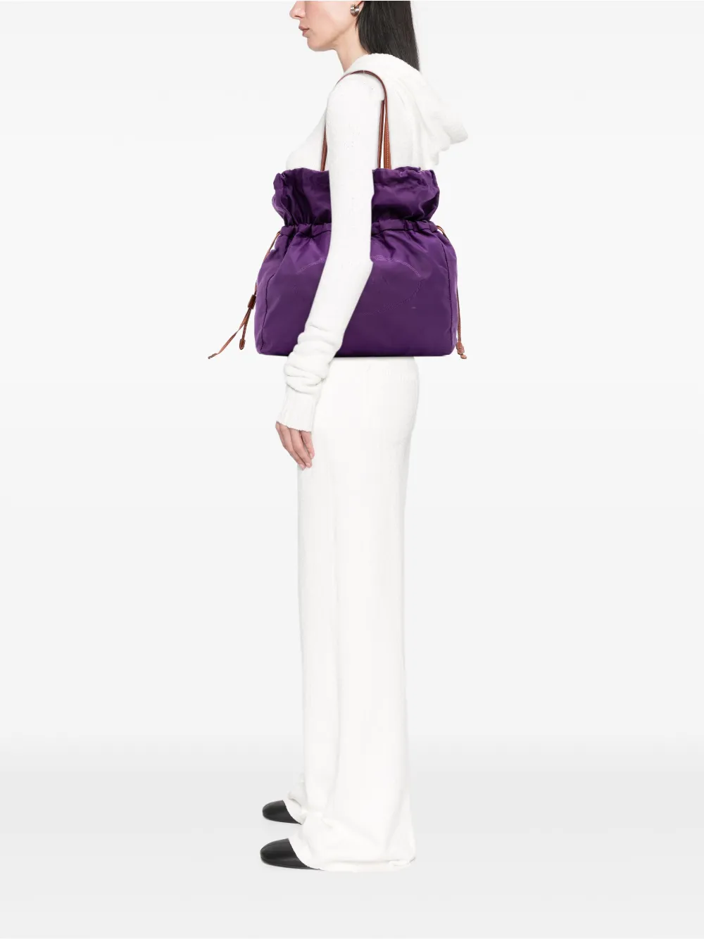 Prada Pre-Owned 2000-2025 Tessuto Logo Drawstring tote bag | Pre-Owned | Image 2