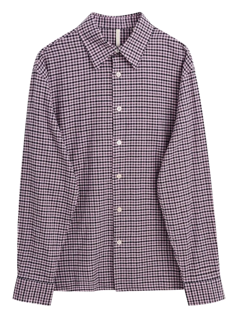 Sunflower check-print cotton shirt | Pink | Image 1