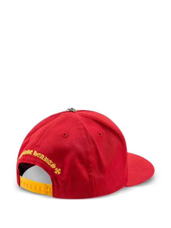 Chrome Hearts button-detail Panelled Baseball Cap | Red | FARFETCH