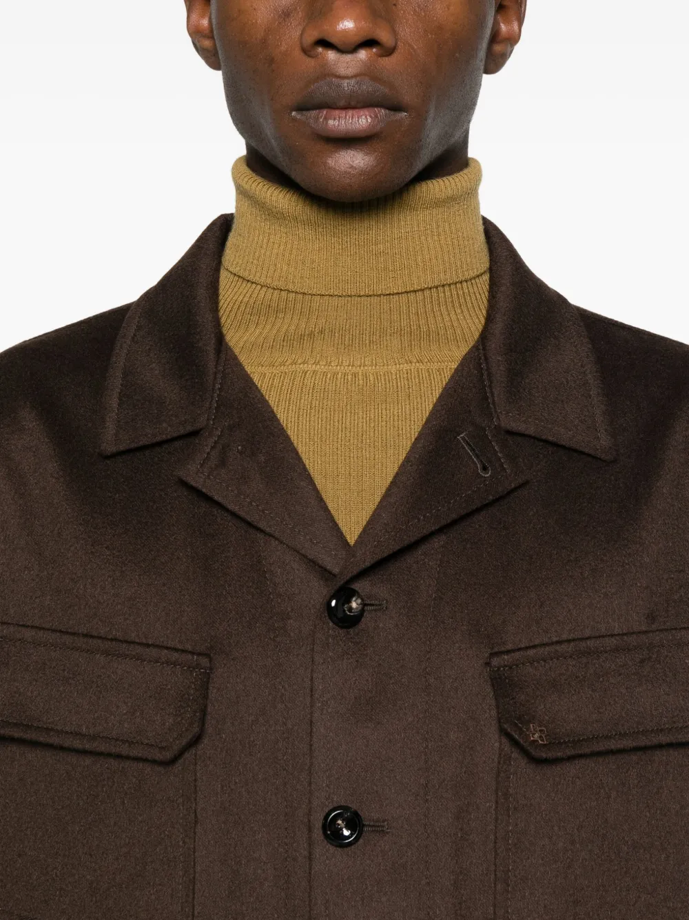 Tagliatore Overhemd met borstzak Bruin