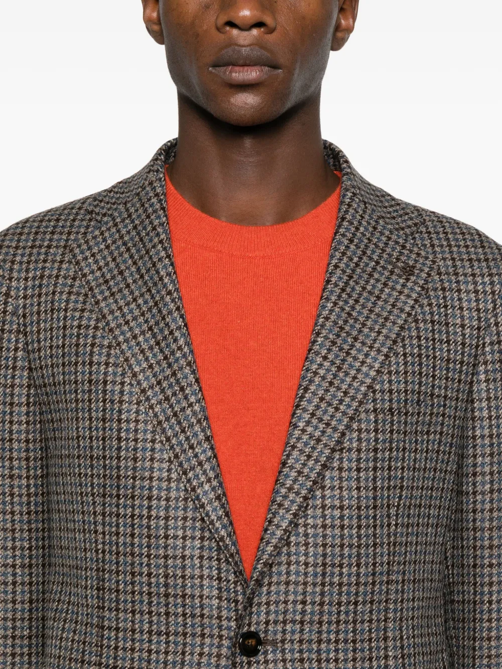 Tagliatore Jack met enkele rij knopen en patroon Bruin