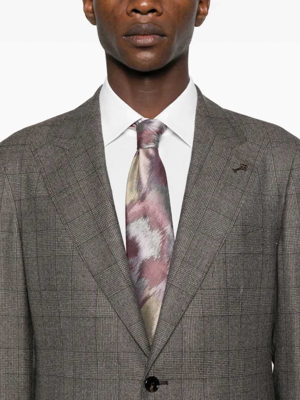 Tagliatore Check-pattern Two-piece Suit In Gray