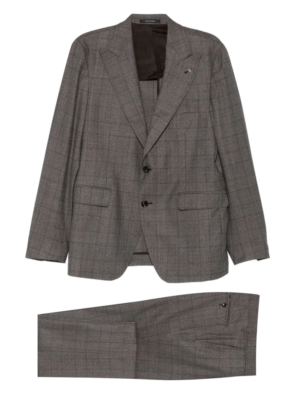 Tagliatore check-pattern two-piece suit | Brown | Image 1