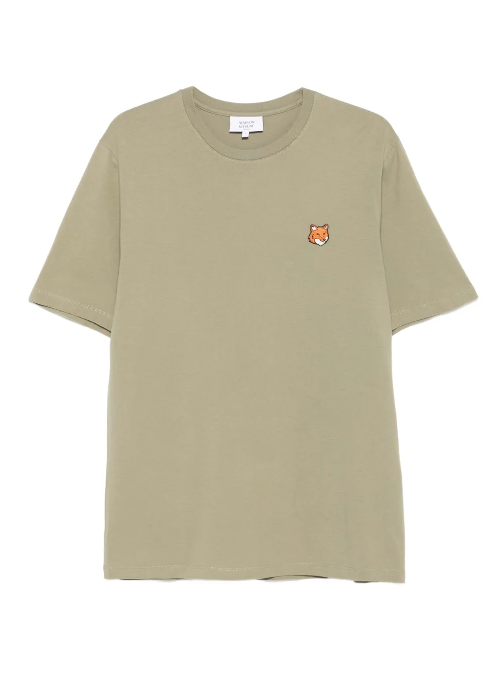 Maison Kitsuné fox-head embroidered T-shirt - グリーン Maison Kitsuné fox-head embroidered T-shirt - グリーン