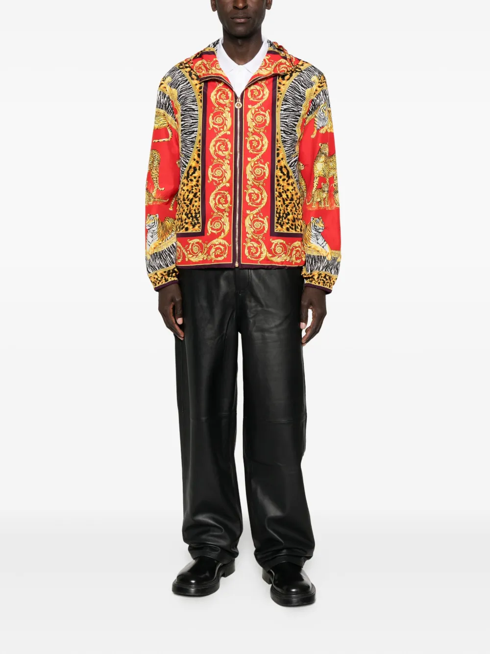 Versace Animalier zip-up hooded jacket | Hooded Jackets | Image 2