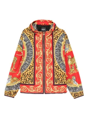 Versace バロッコプリント ボンバージャケット | ブラック | FARFETCH JP
