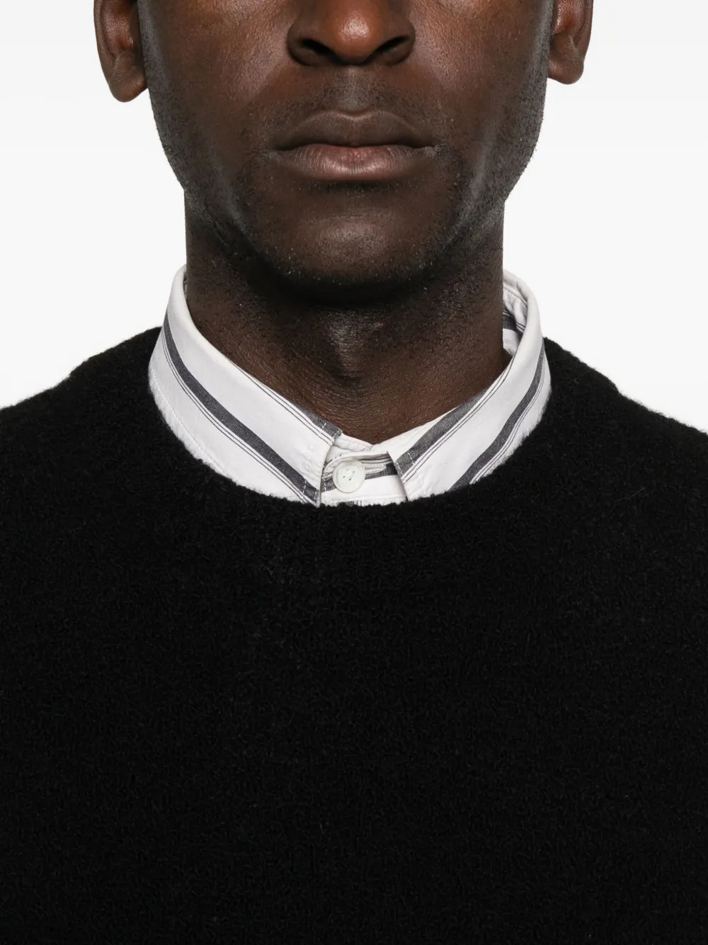 Soft Goat Crew-neck Sweater In Black