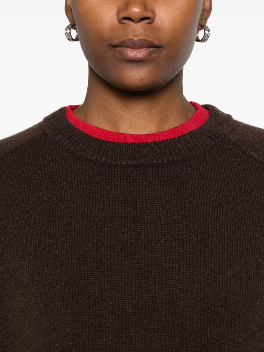 Soft Goat Cashmere Sweater In Brown
