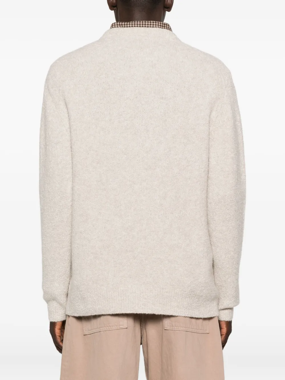 Soft Goat Crewneck Long-sleeve Sweater In Neutral