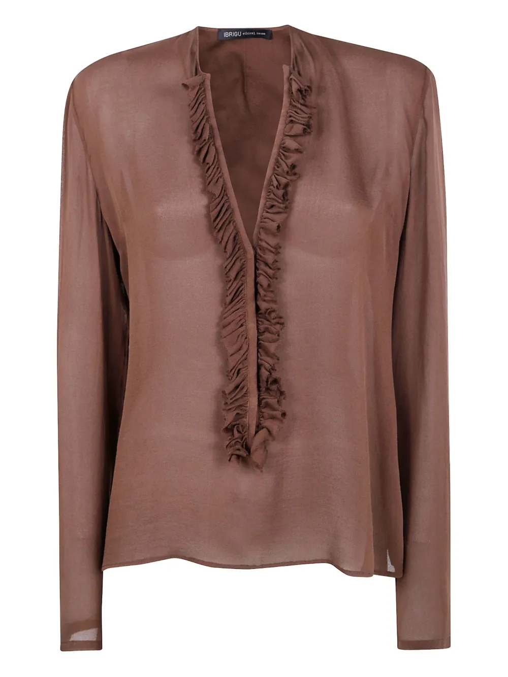 IBRIGU ruffled blouse | Brown | Image 1