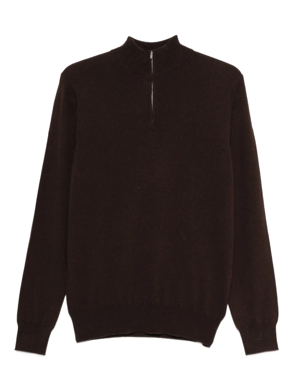 Soft Goat half-zip sweater | Brown | Image 1