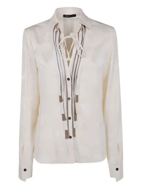 IBRIGU layered tie-neck shirt