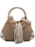 Gucci Pre-Owned 2016-2025 Medium GG Canvas Bamboo Indy Hobo satchel - Brown