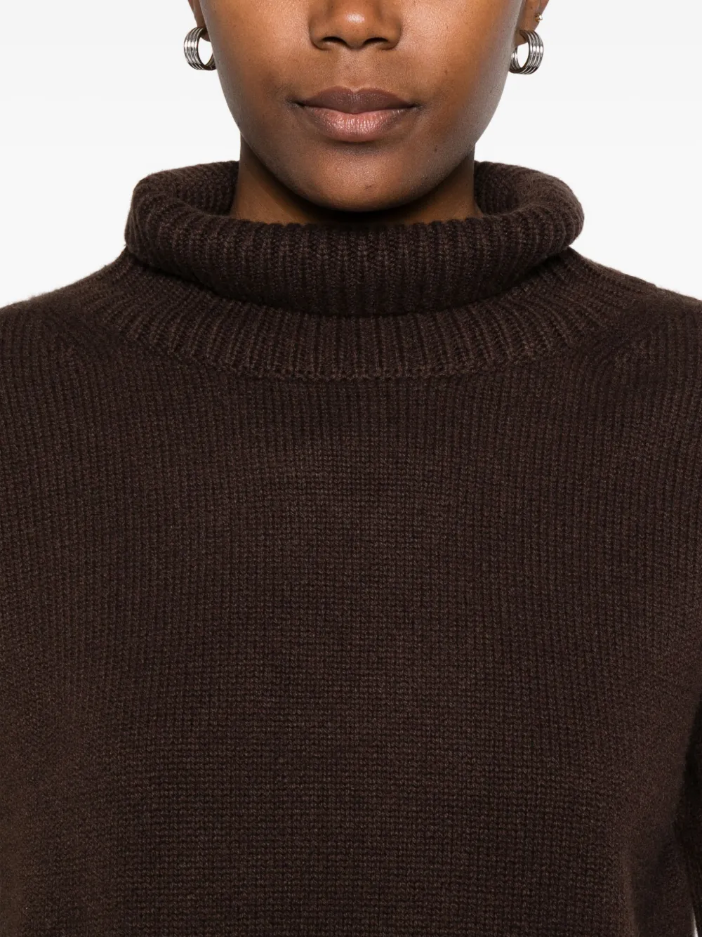 Soft Goat Cashmere Sweater In Brown
