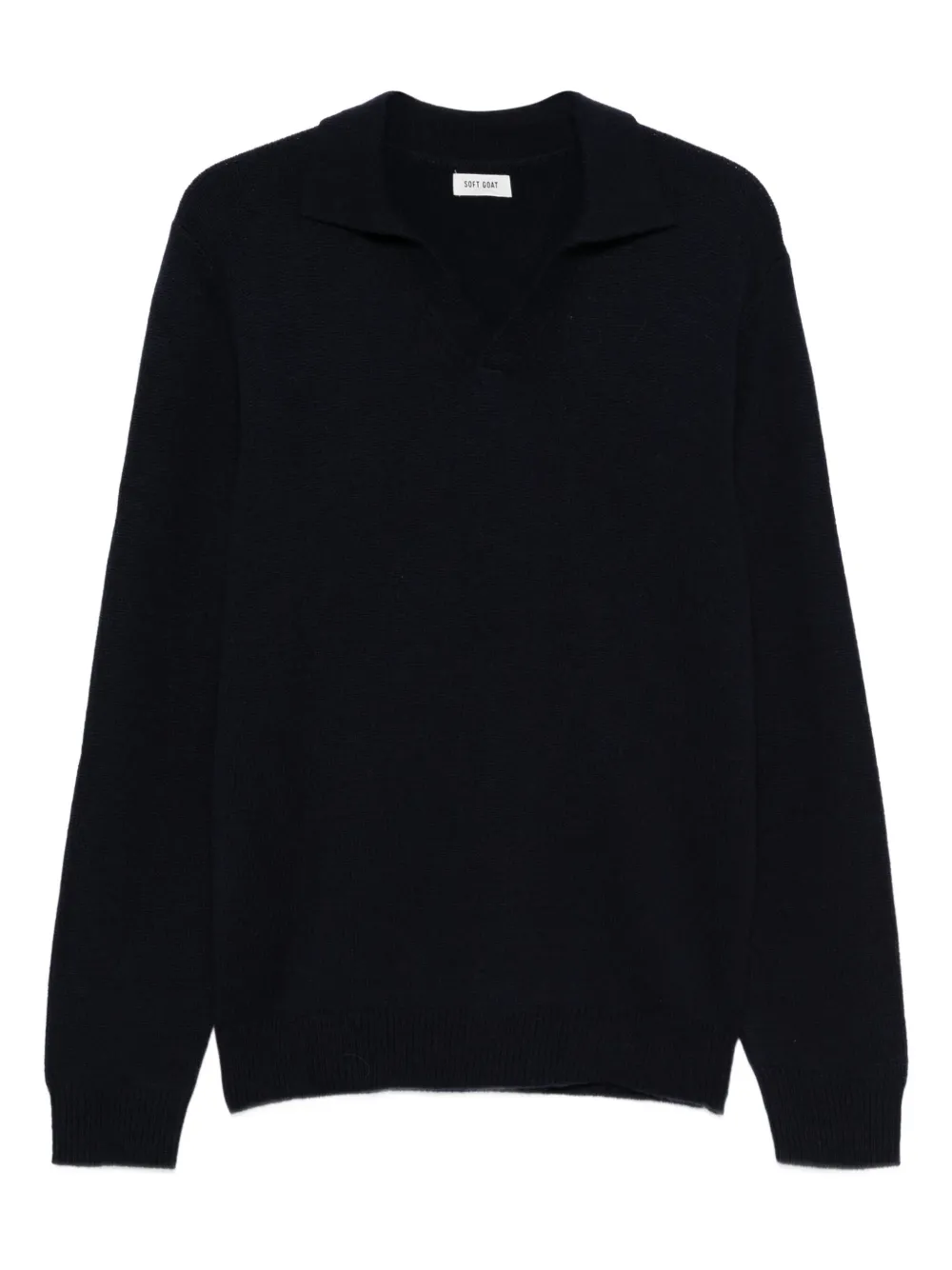 Soft Goat cashmere polo sweater | Blue | Image 1