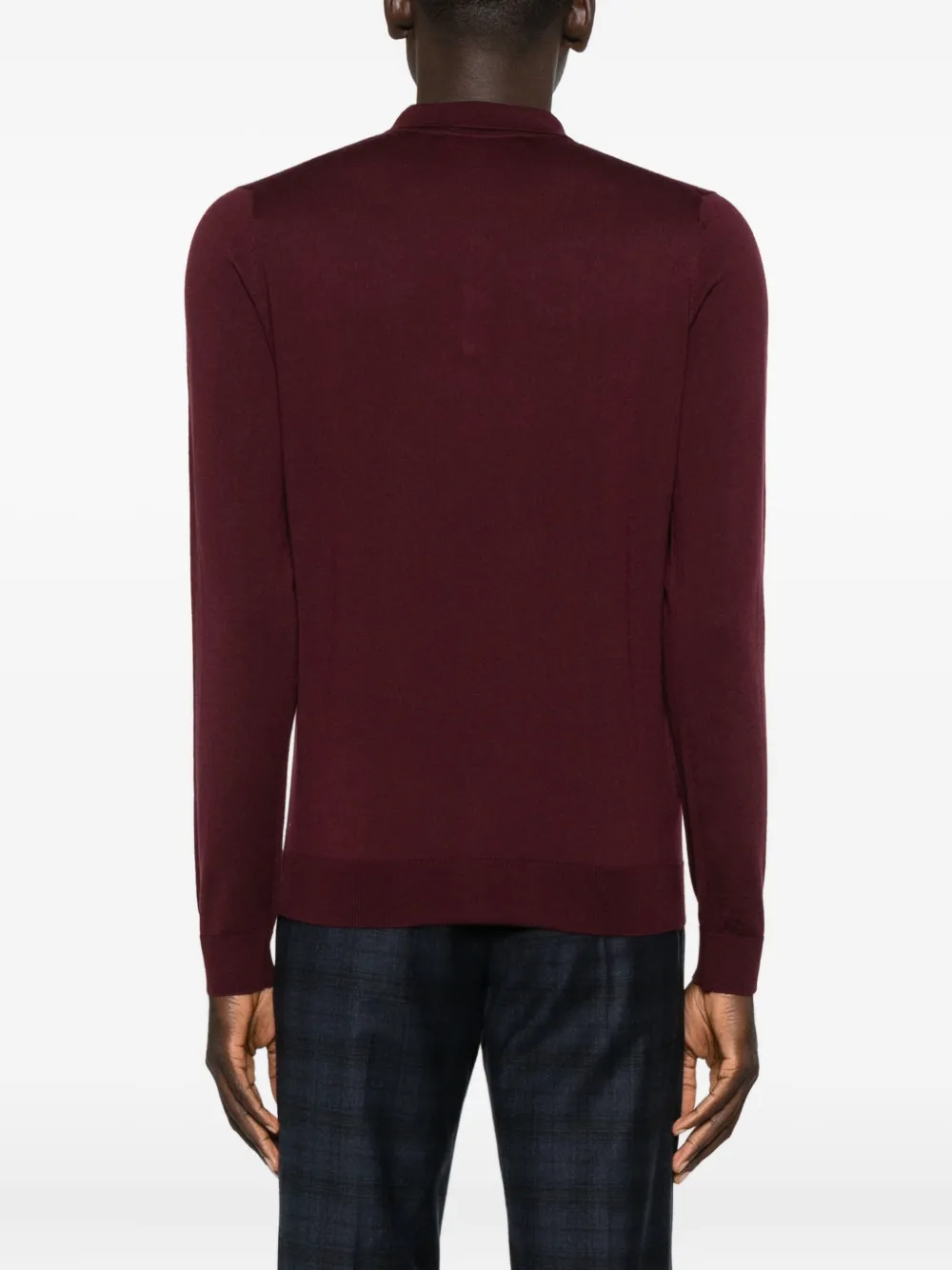 Jeordie's Long-sleeve Polo Shirt In Red