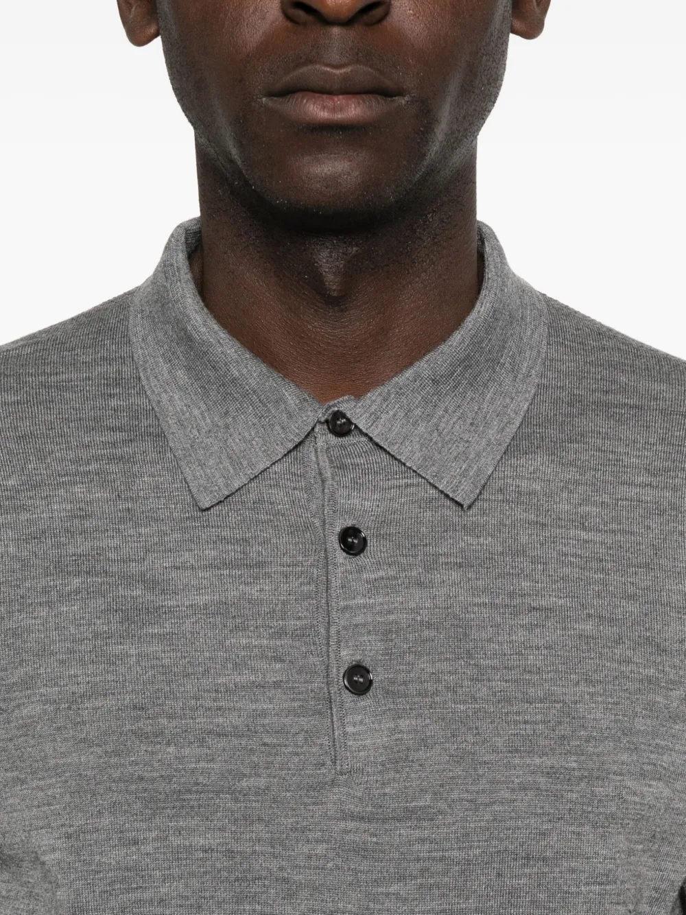 Jeordie's Long Sleeve Polo Shirt In Gray