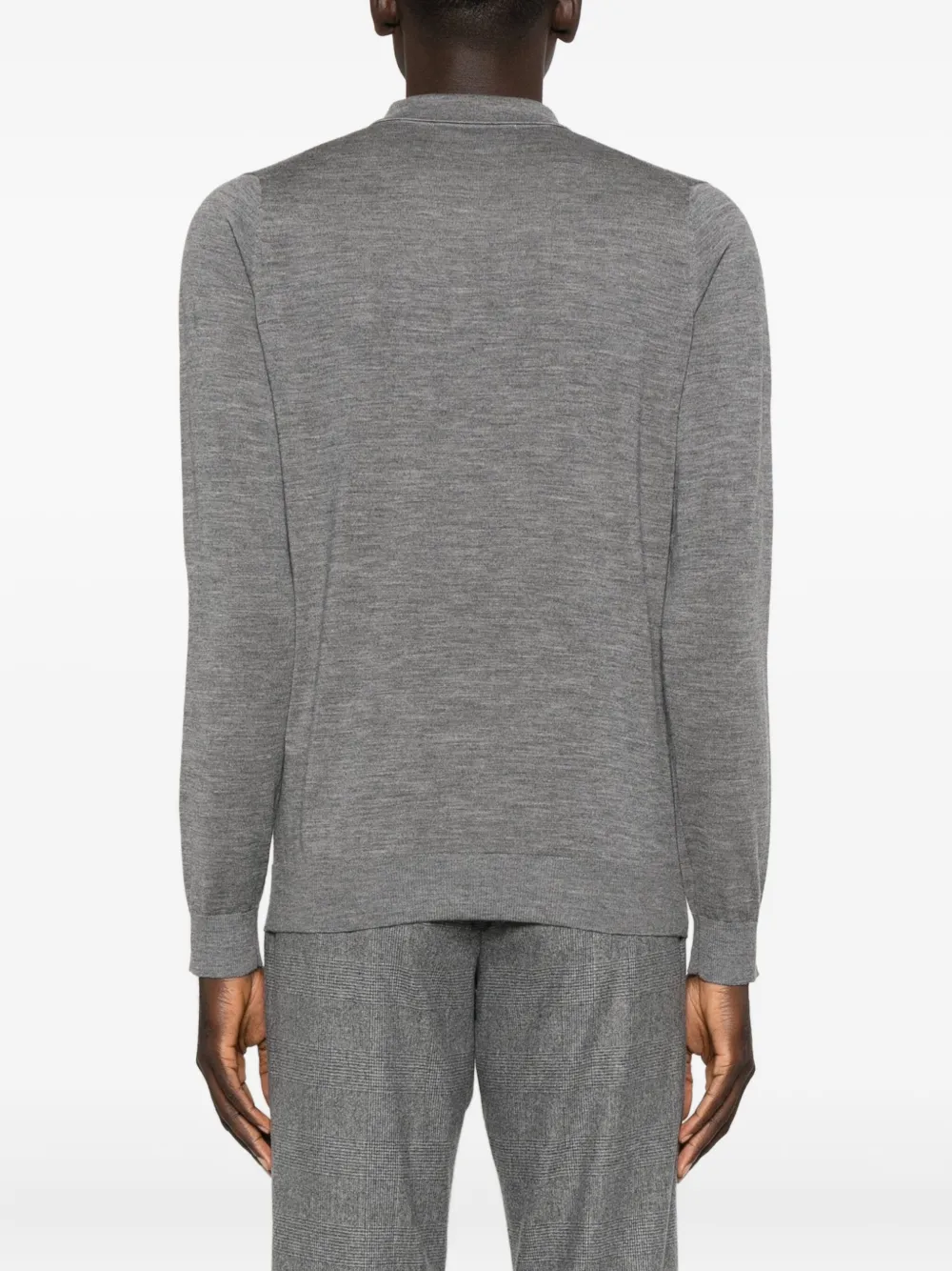 Jeordie's Long Sleeve Polo Shirt In Gray