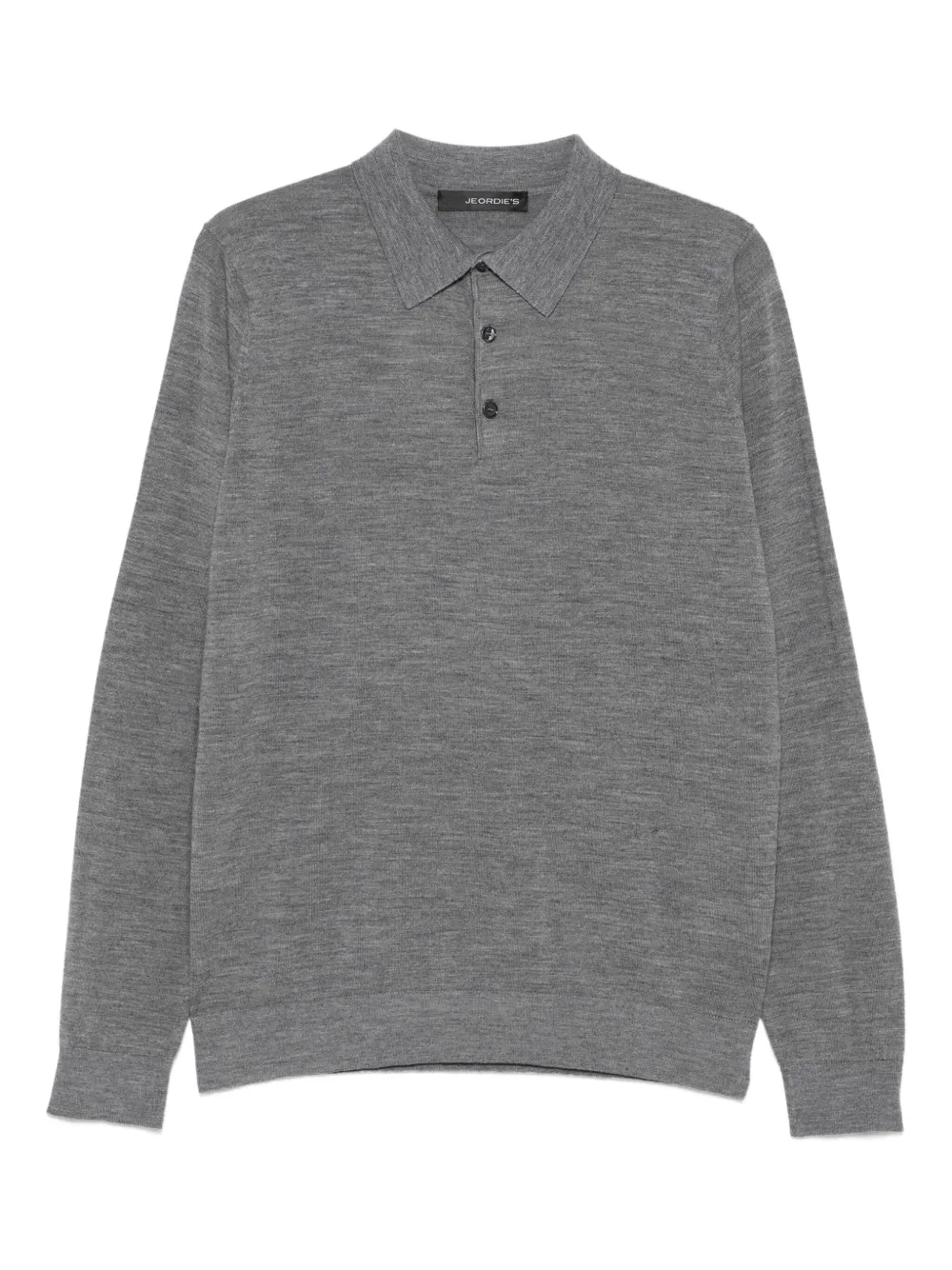Jeordie's long sleeve polo shirt | Grey | Image 1