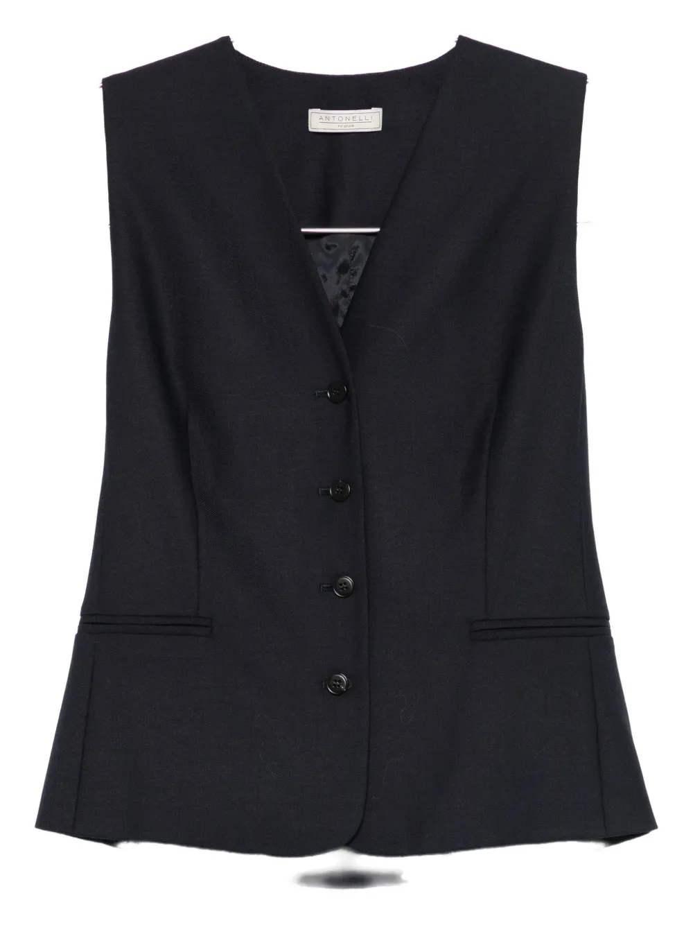 Antonelli Button-down Gilet In Black