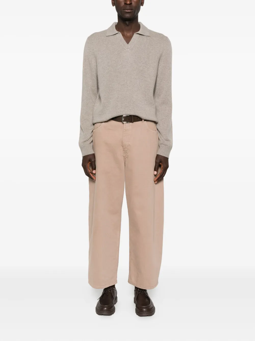 Soft Goat Trui met polokraag - Beige