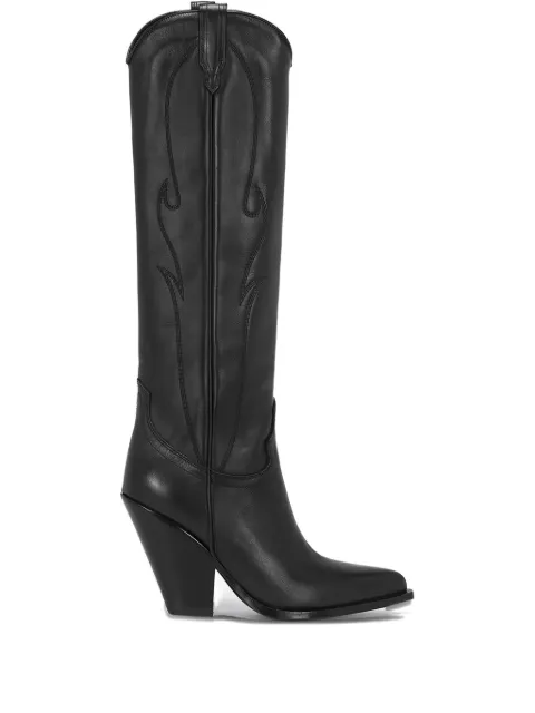 Sonora 90mm leather embroidered cowboy boots
