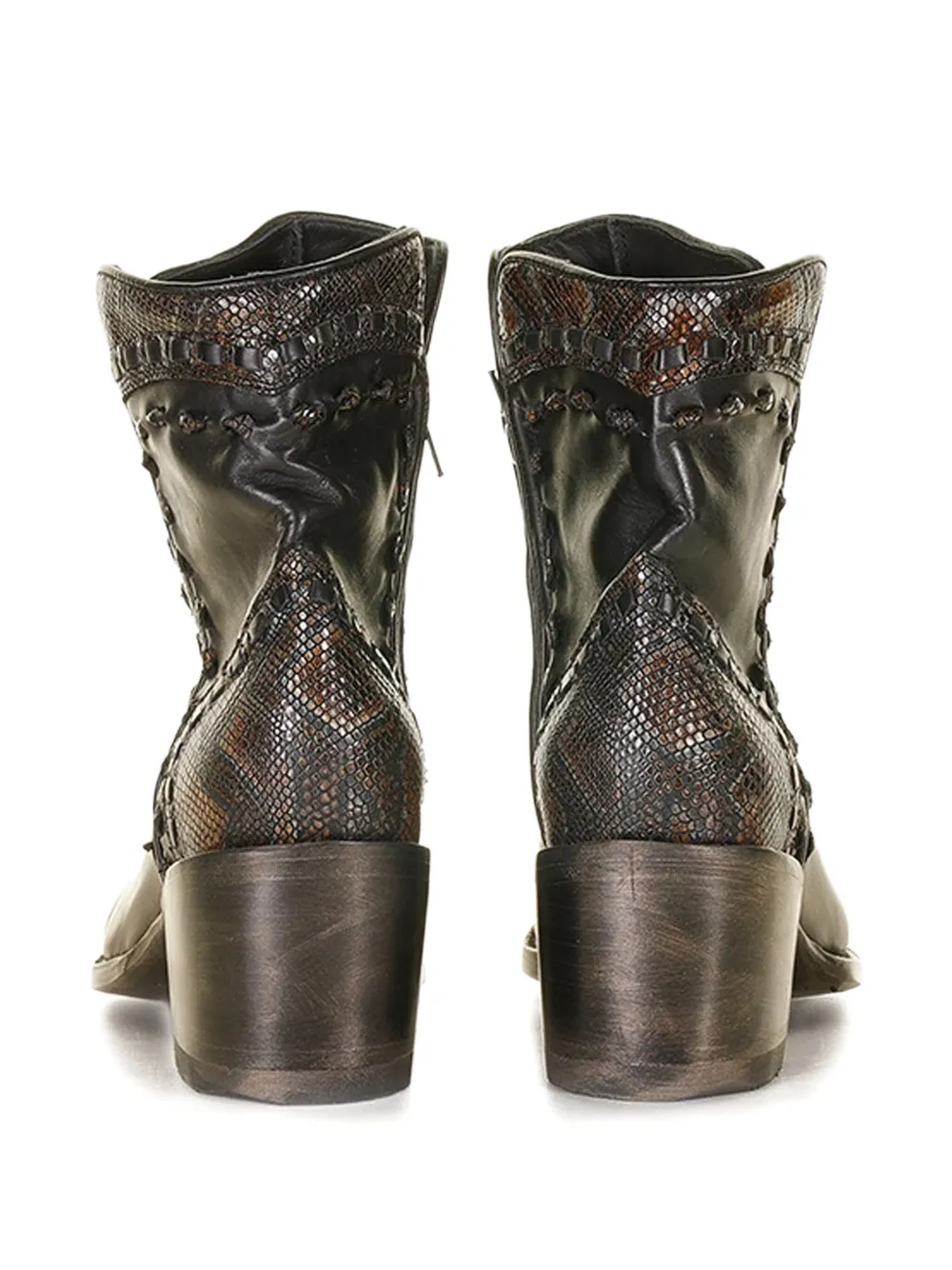 Mexicana Zip-fastening Leather Ankle Boots In Animal Print