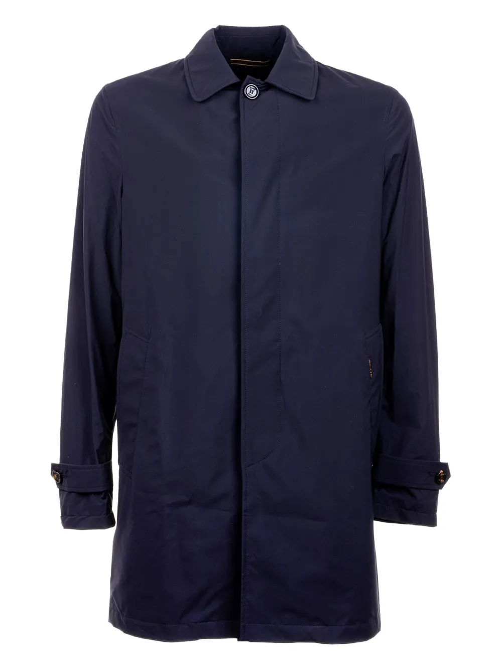 Moorer Buttoned Single-breasted Coat In Blue