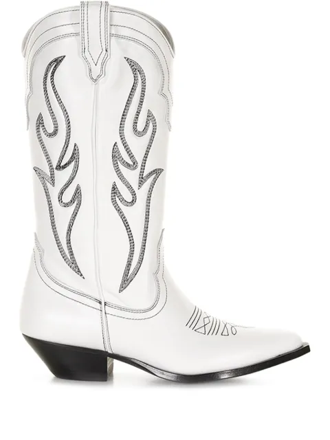 Sonora flame-embroidered cowboy boots
