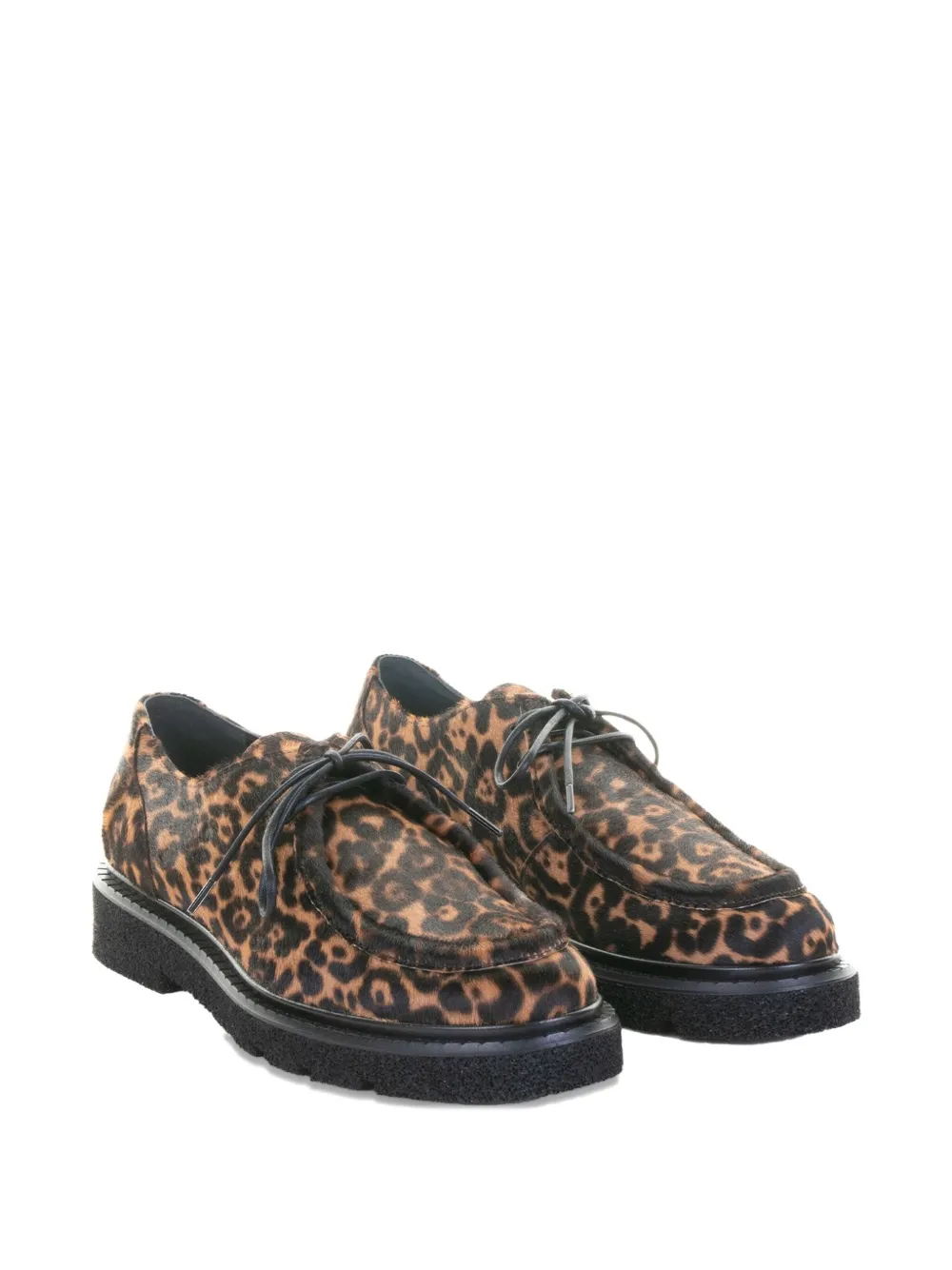 GUGLIELMO ROTTA 30 mm derby veterschoenen met luipaardprint Bruin