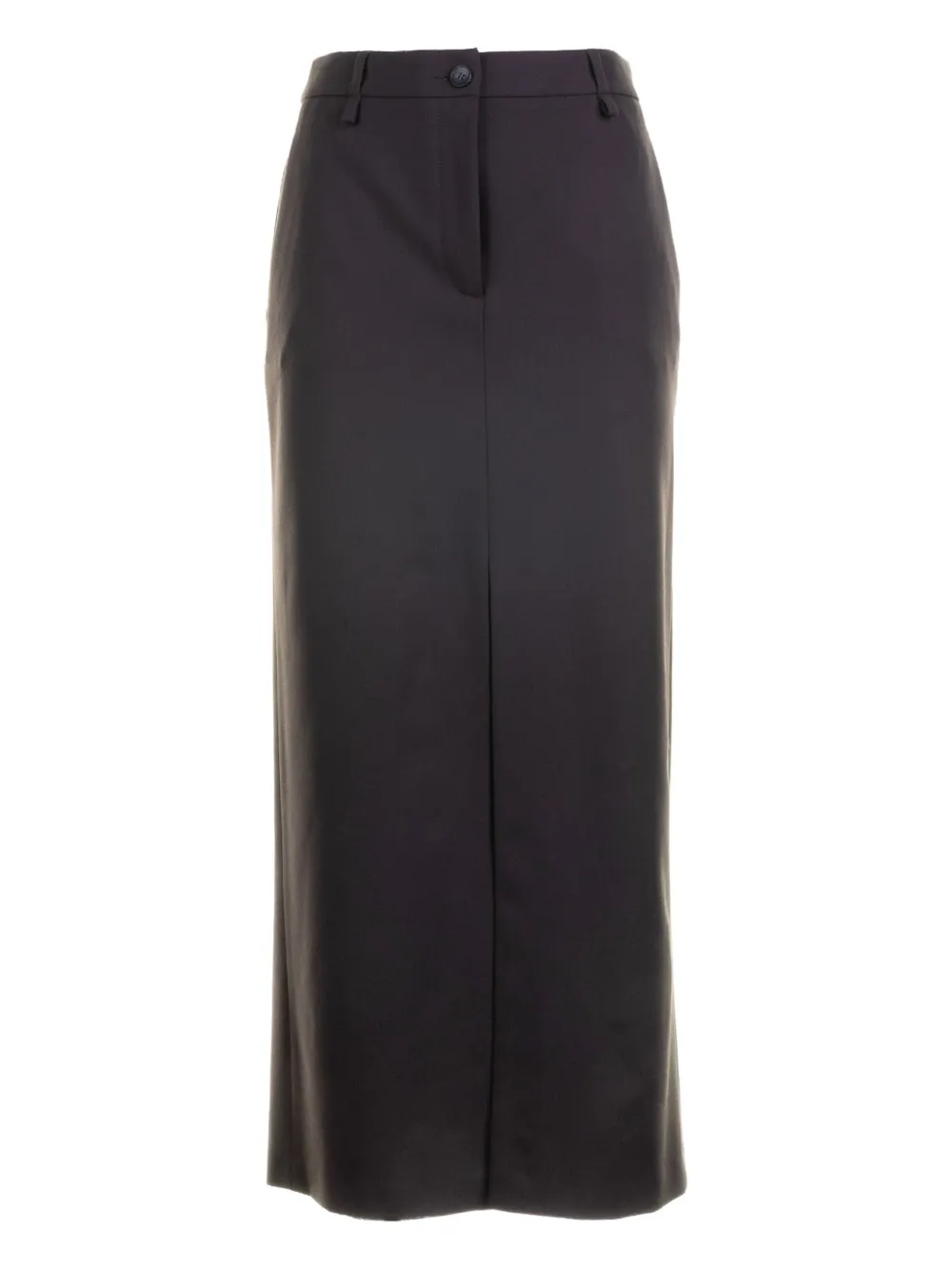 Seventy straight-hem button-fastening midi skirt | Brown | Image 1