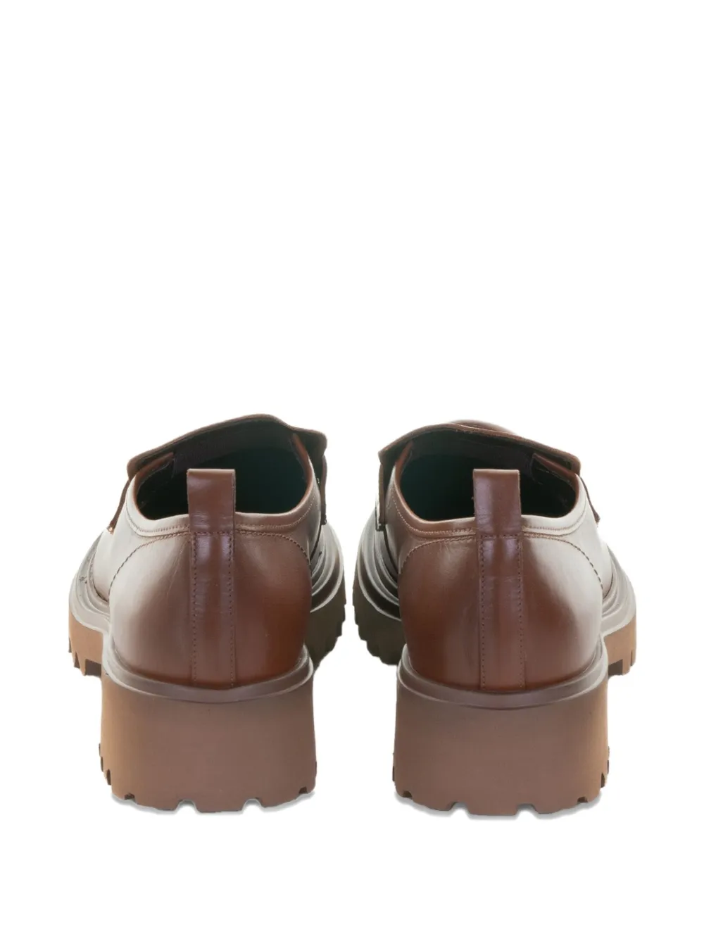 GUGLIELMO ROTTA Leren penny loafers Bruin