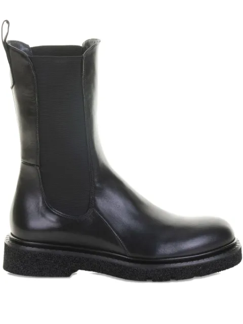 GUGLIELMO ROTTA 松紧拼接皮质切尔西靴