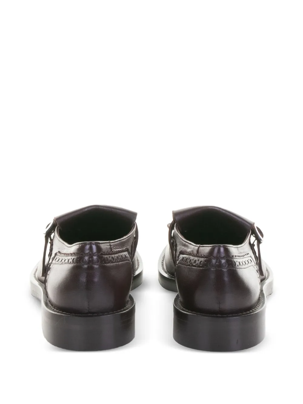 GUGLIELMO ROTTA Payden leren Oxford schoenen met gesp Bruin