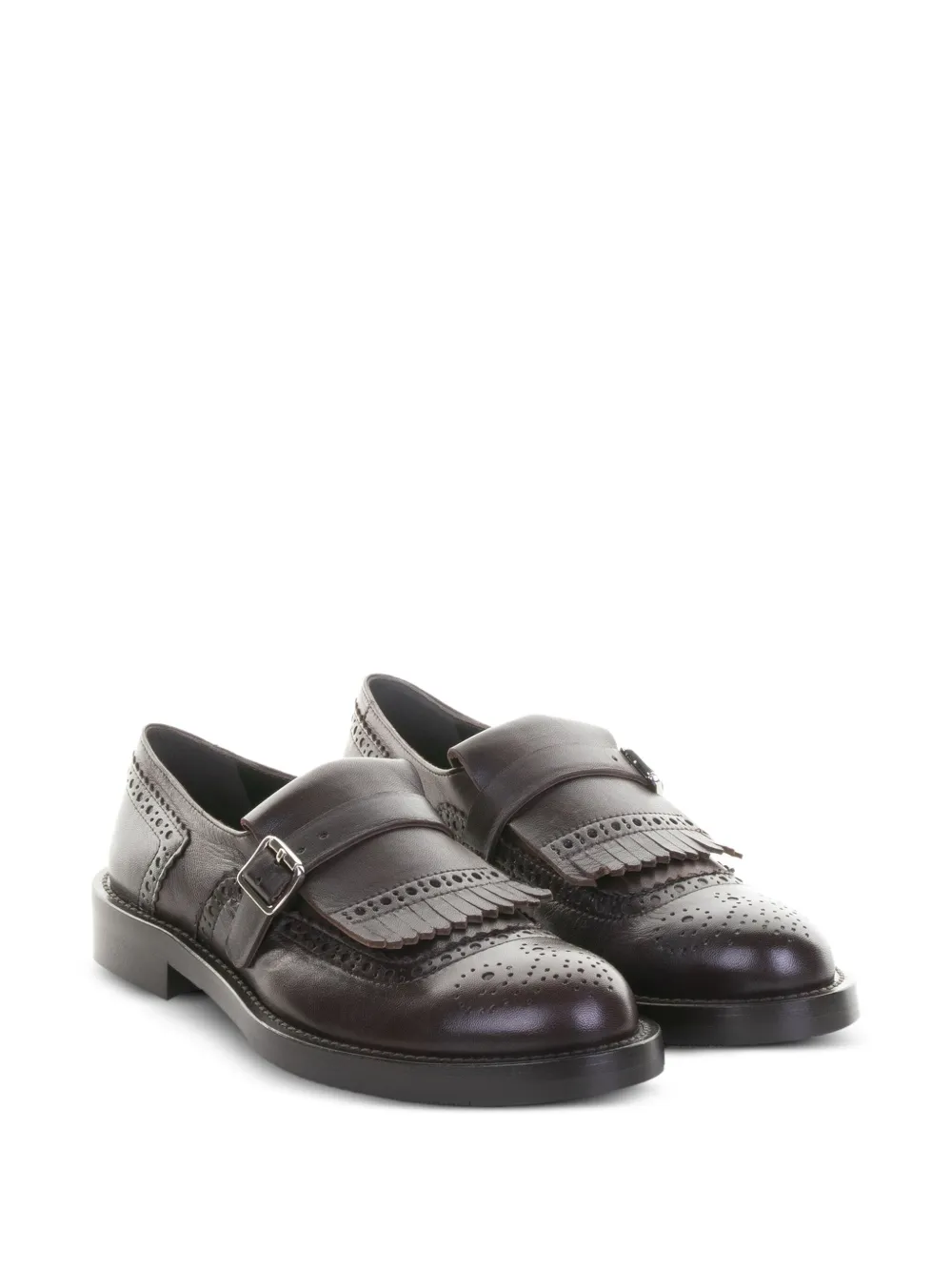 GUGLIELMO ROTTA Payden leren Oxford schoenen met gesp Bruin