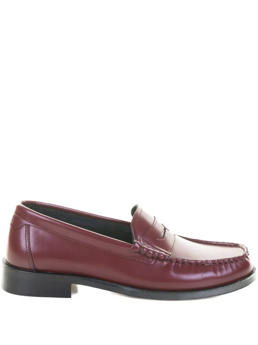 Furla penny-slot leather loafers Red