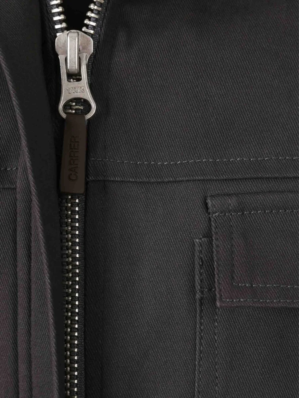 Carrera Concealed-zip Pocketed Jacket In Gray