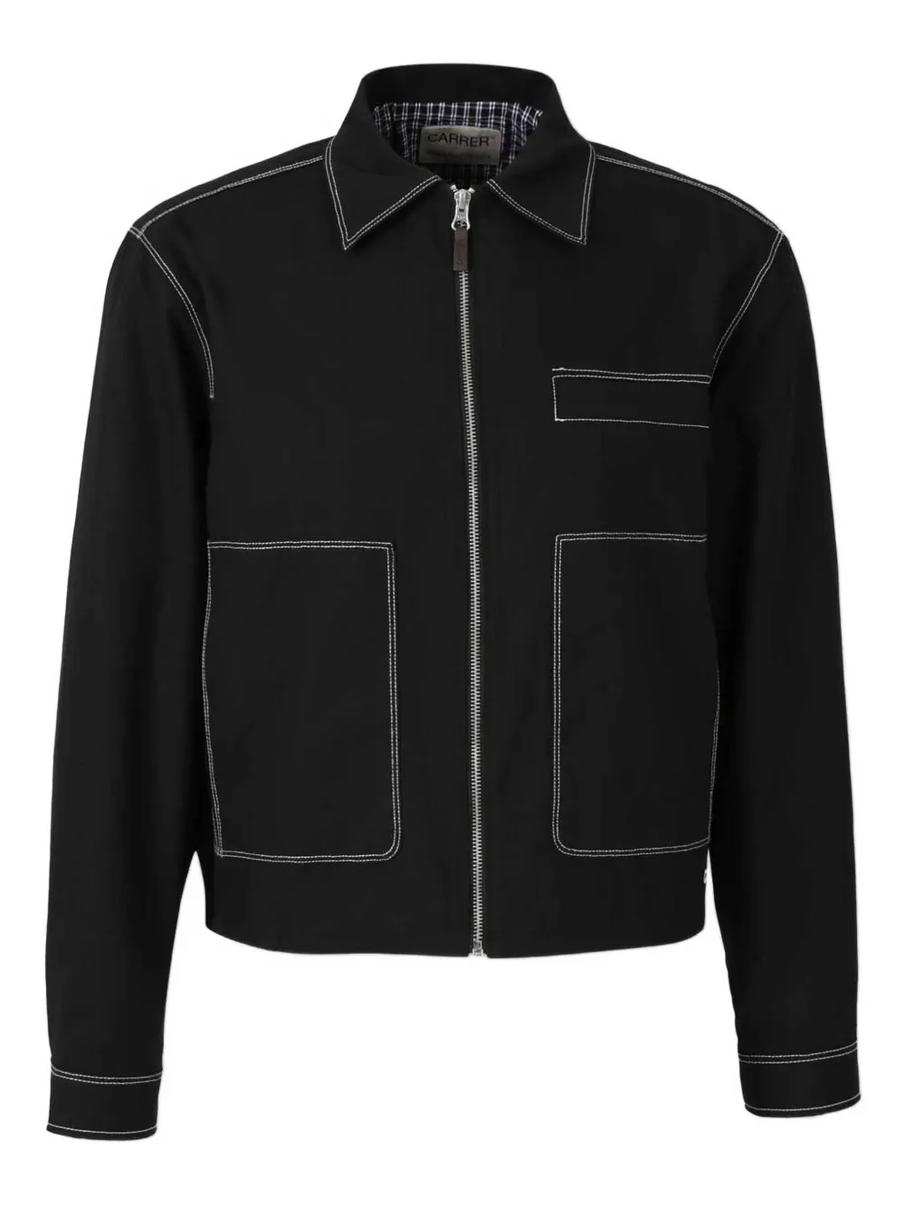 Carrera Bay contrast-stitch shirt jacket | Black | Image 1