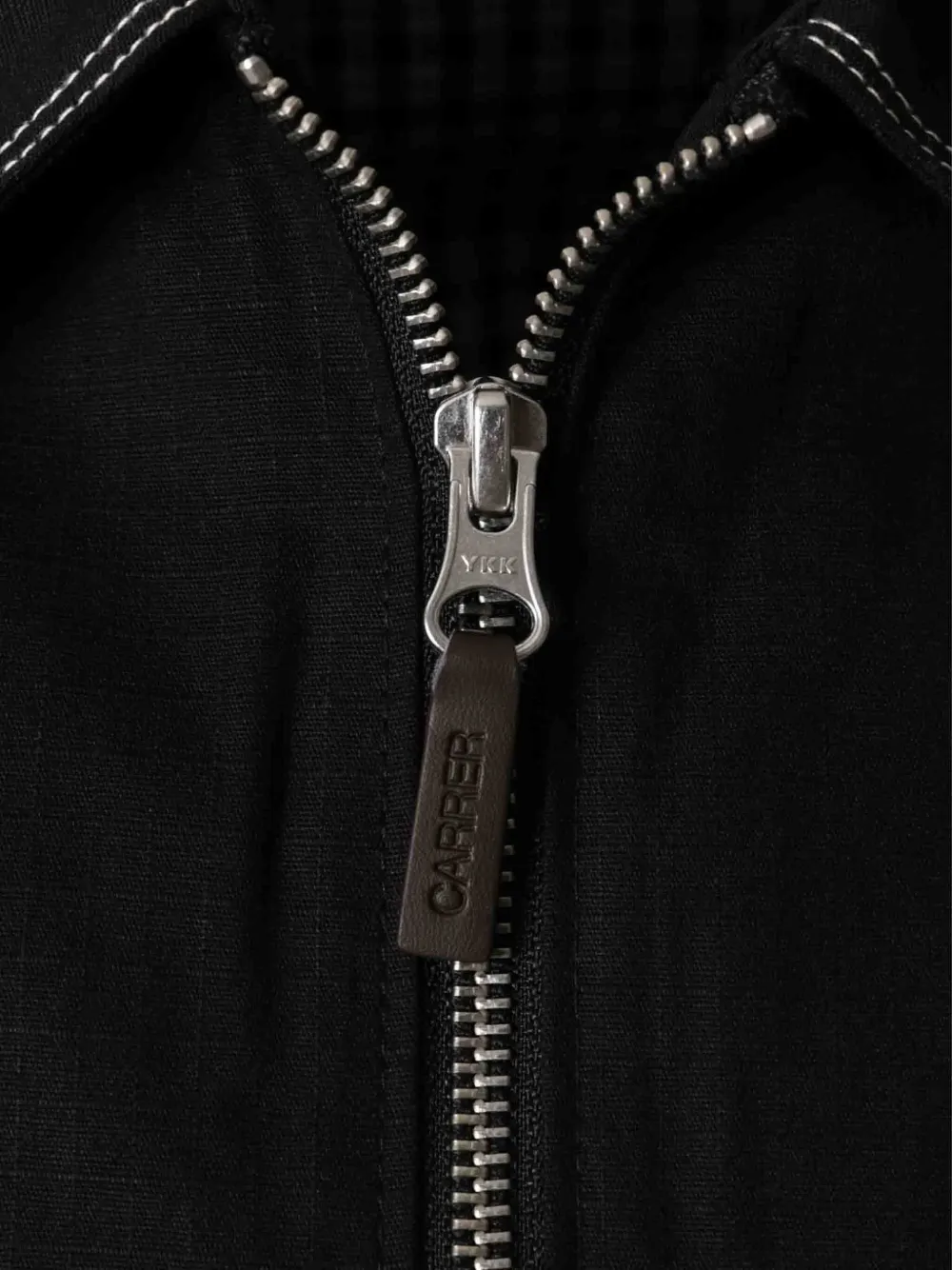 Carrer Bay shirtjack met contrasterend stiksel Zwart