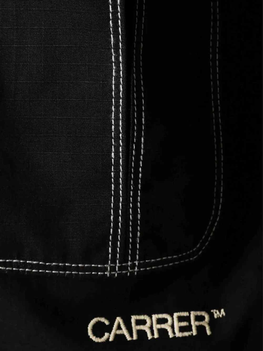 Carrer Bay shirtjack met contrasterend stiksel Zwart