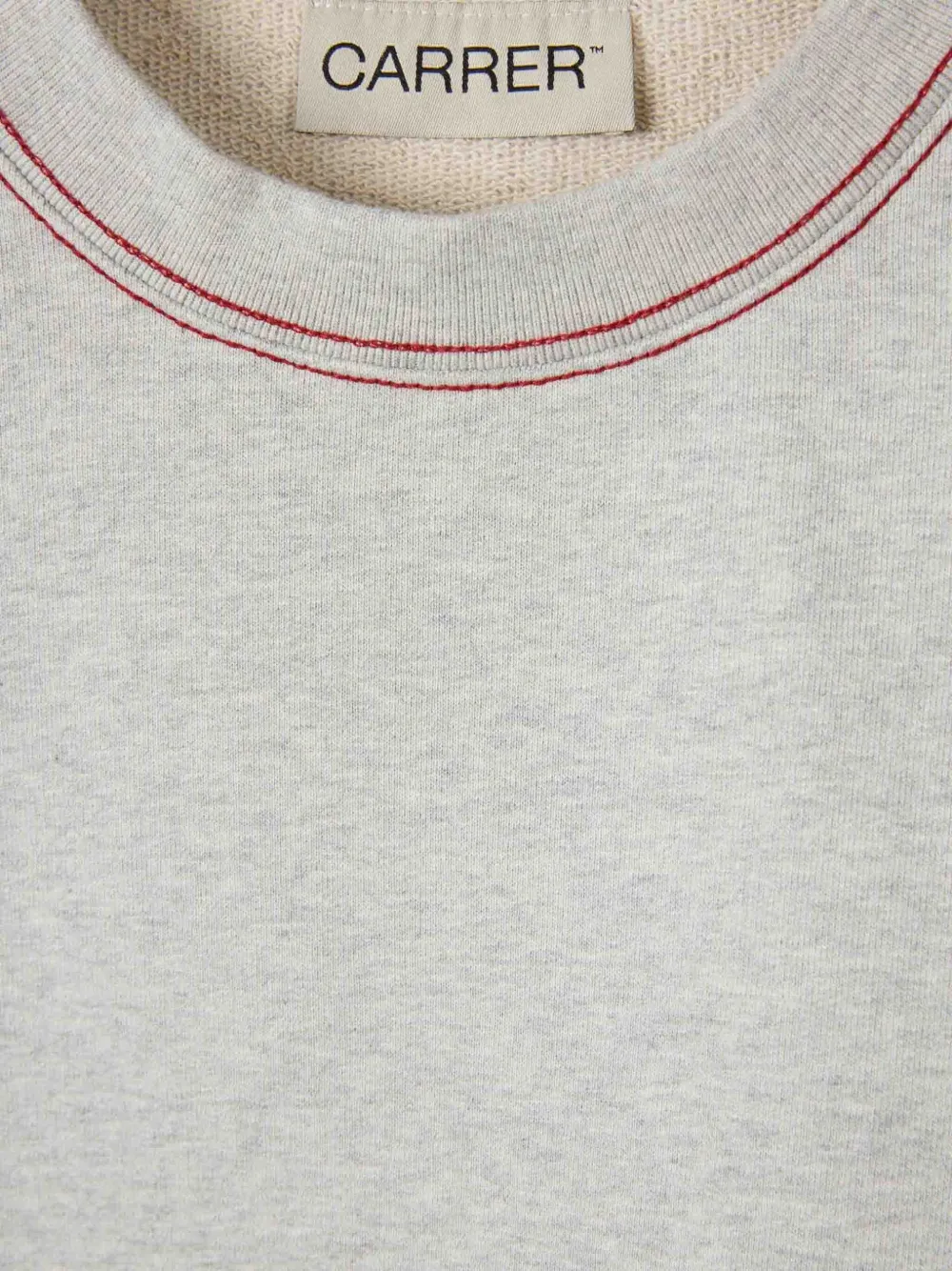 Carrer Sweater met geborduurd detail en ronde hals Grijs