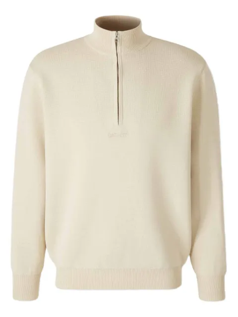 Carrera mock neck ribbed sweater
