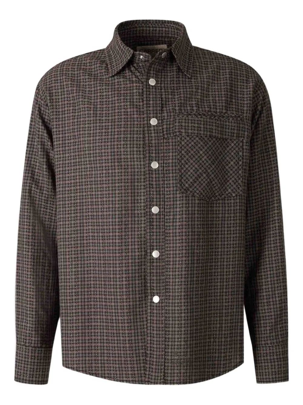 Carrer camisa con cuadros estampados | marrón | Image 1
