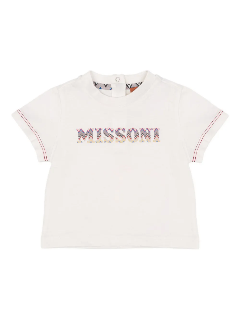 Missoni Kids embellished-logo T-shirt - Bianco