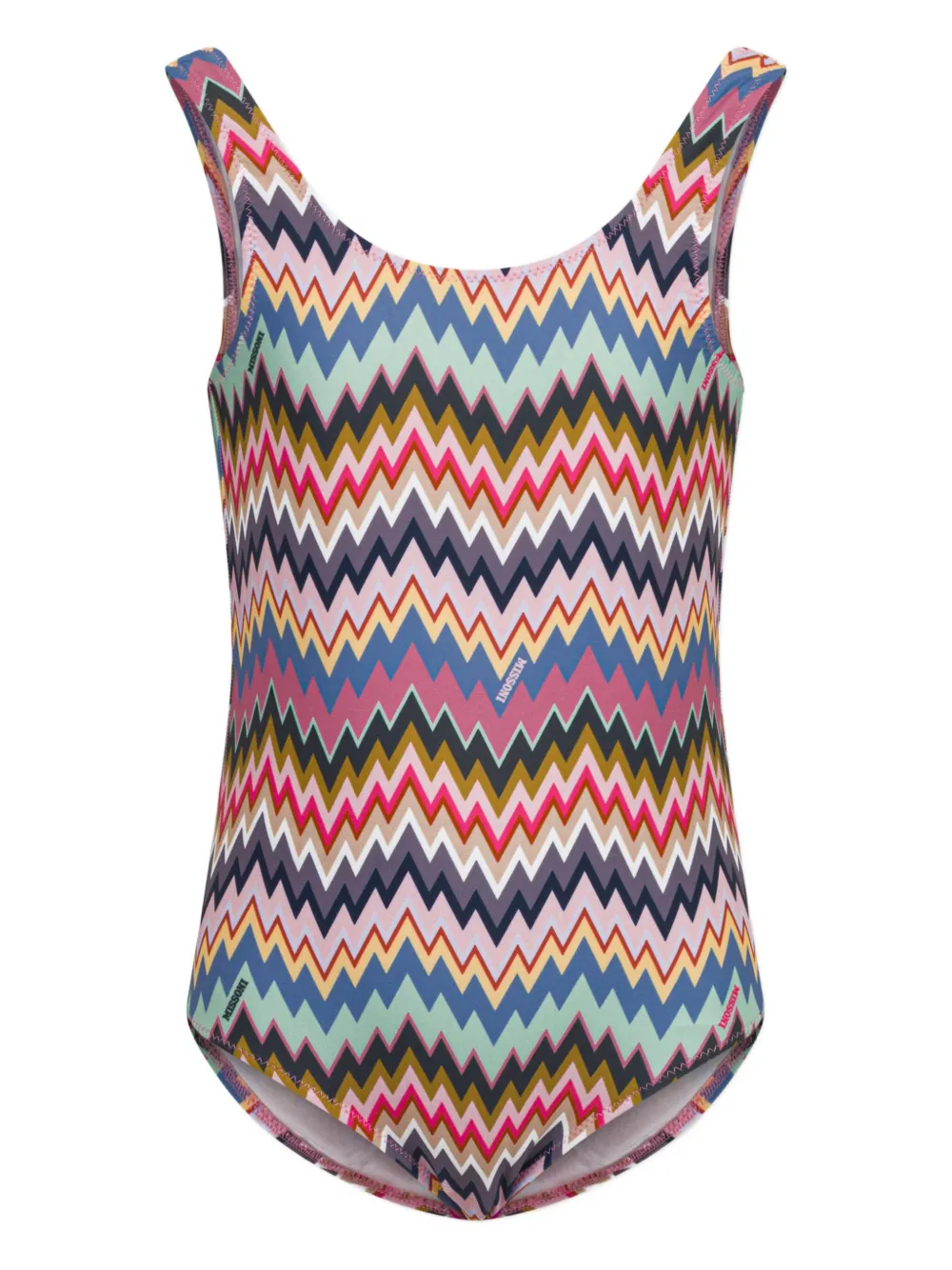 Missoni Girls Zigzag Swimsuit In Multi