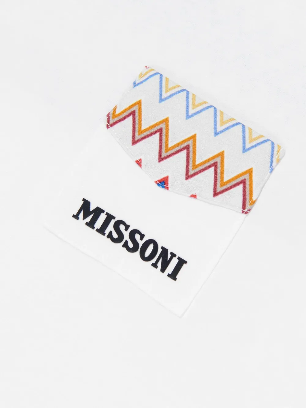 Missoni Kids T-shirt met zigzag-patroon en logo Wit