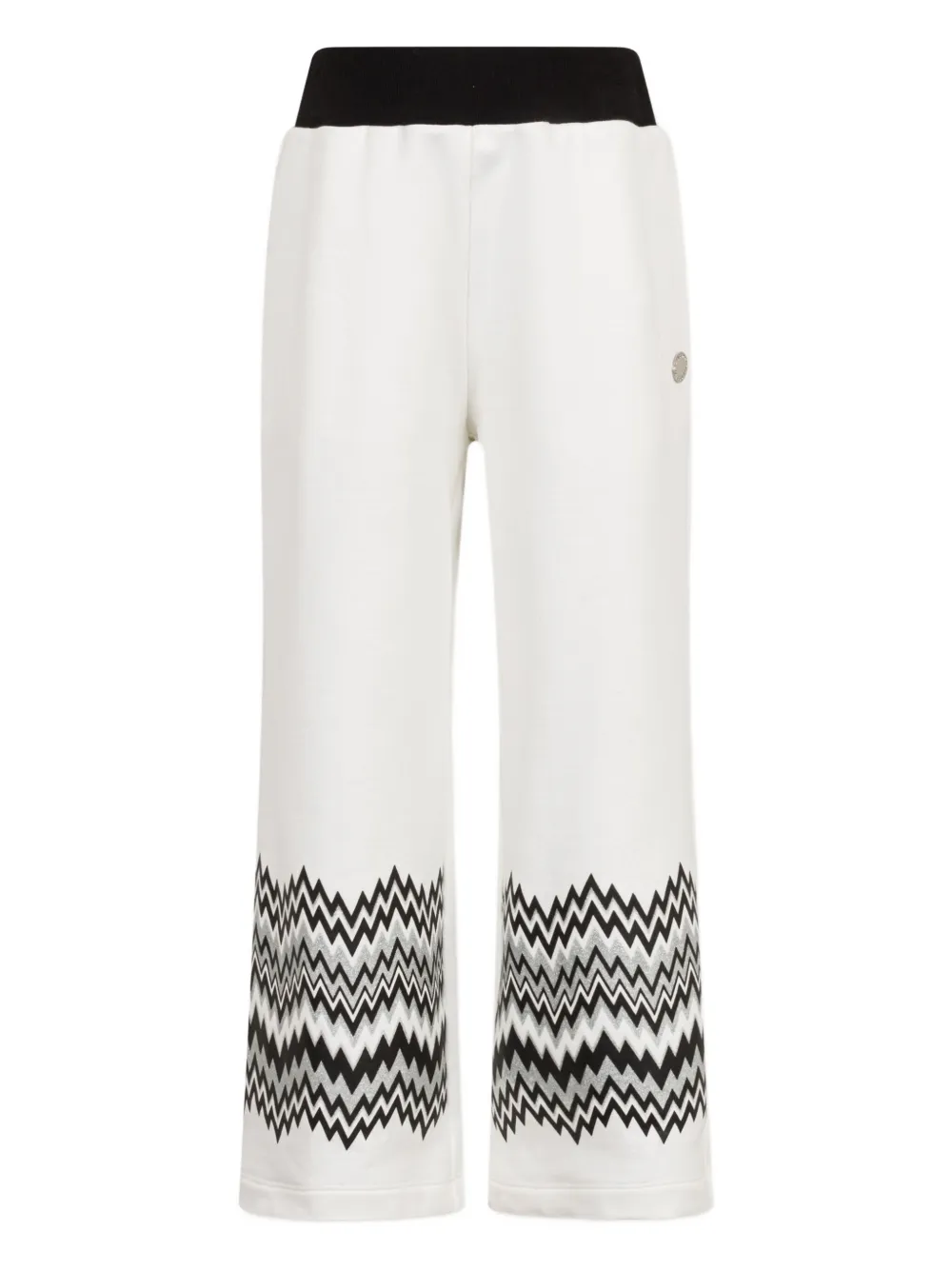 Missoni Kids zigzag-pattern cotton trousers | White | Image 1