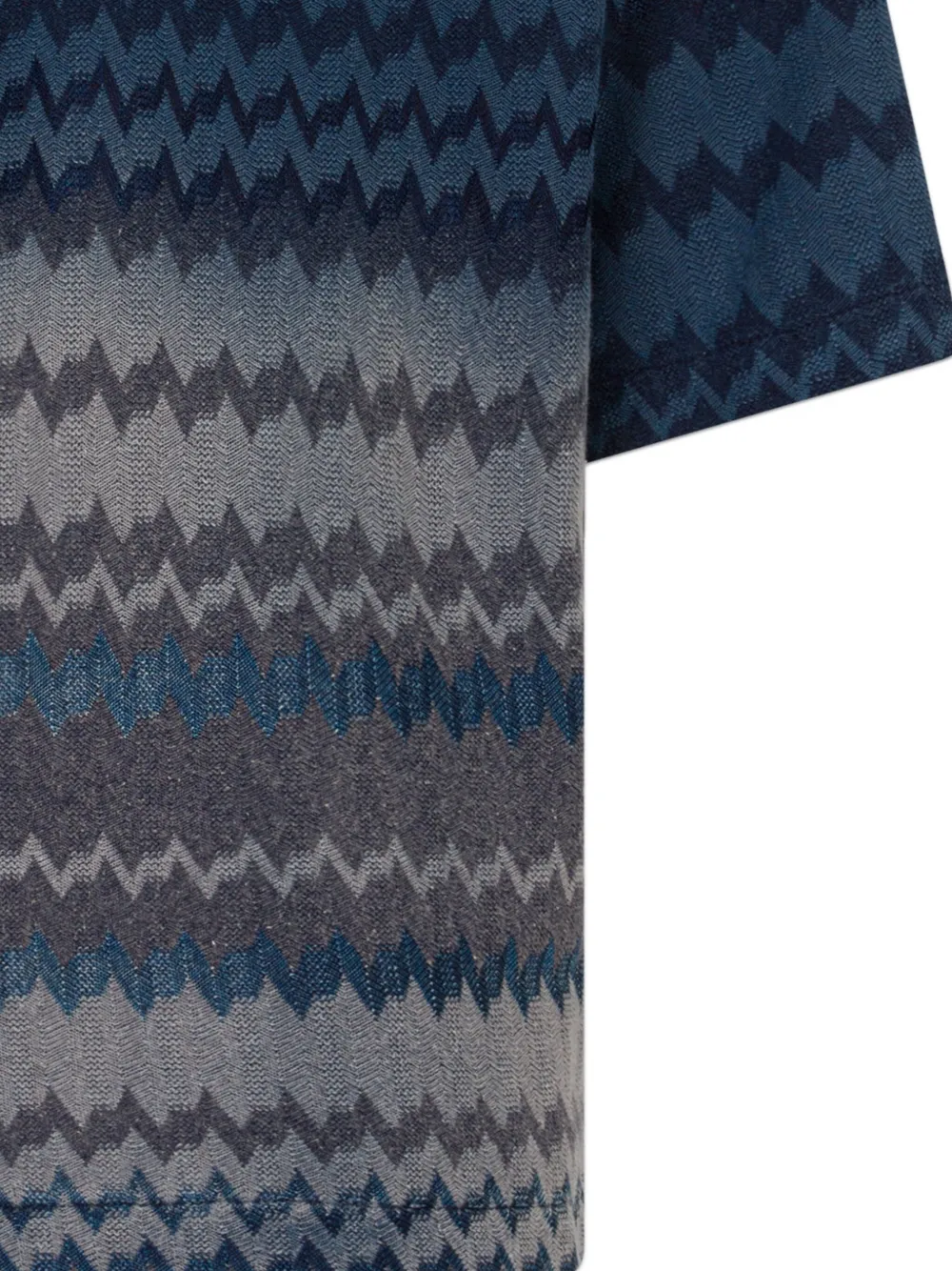 Missoni Kids Top met zigzagpatroon en knopen Blauw