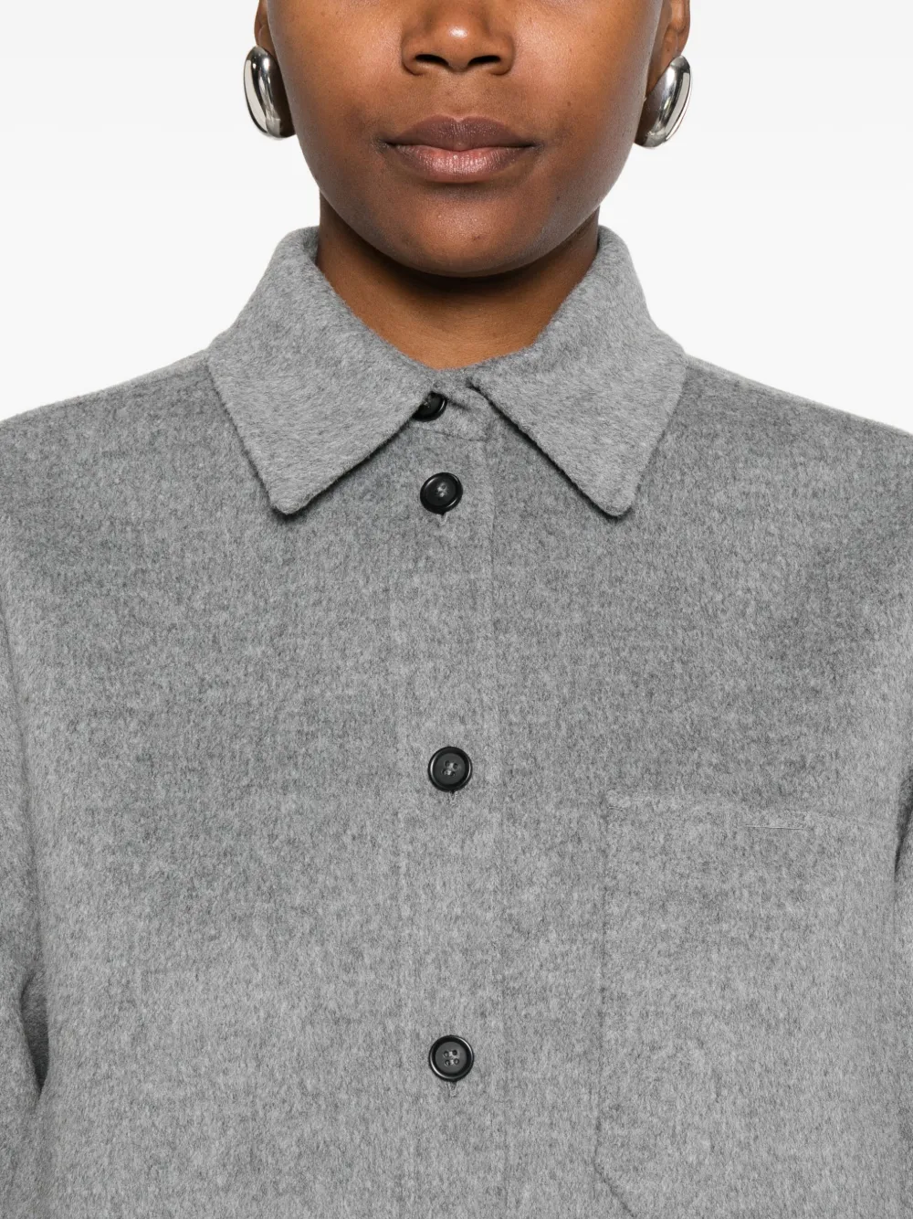 Sportmax Wollen shirtjack Grijs