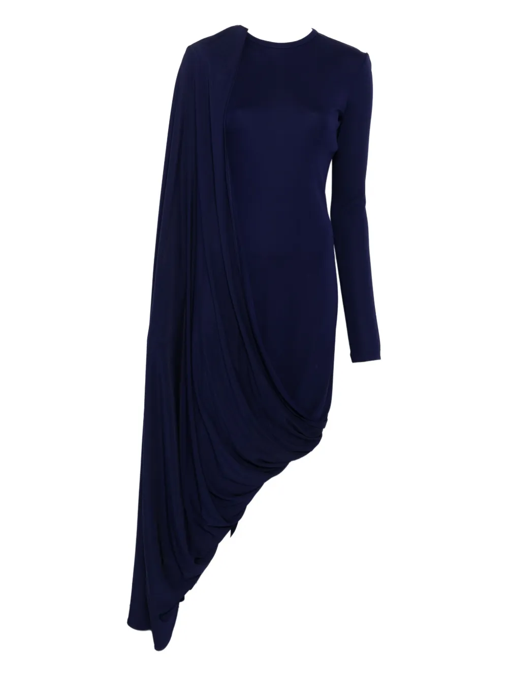 Sportmax Draped Asymmetrical Dress In Blue